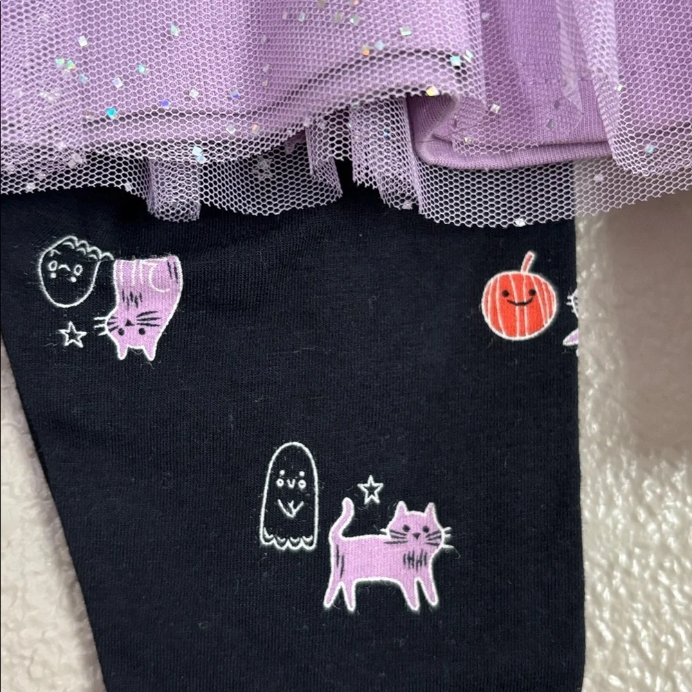 Carters Baby Girl 2 Piece Set Halloween Fall Purple 12M - Picture 3 of 9